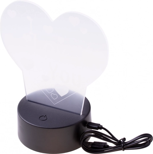 3D LED nakts lampa I LOVE YOU