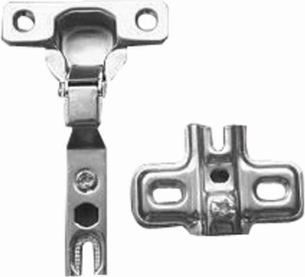 MINI A overlay hinge with mounting plate