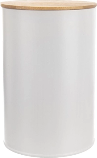 Balta metāla pārtikas kārba ar bambusa vāku Whiteline 800 ml