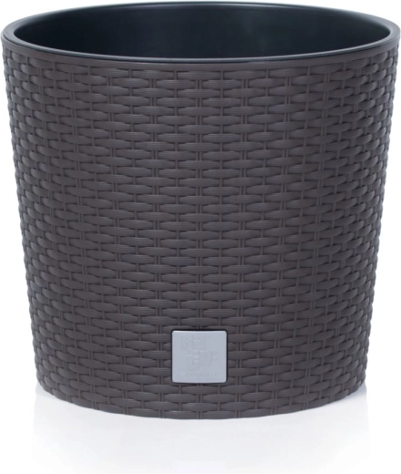Puķupods Rato Round ar ieliktni 20 cm, umbra