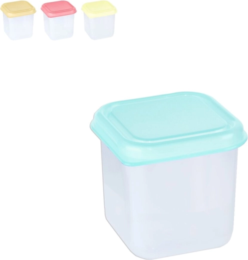 Plastmasas mini kvadrātveida trauks 0,15 l, krāsu mikss