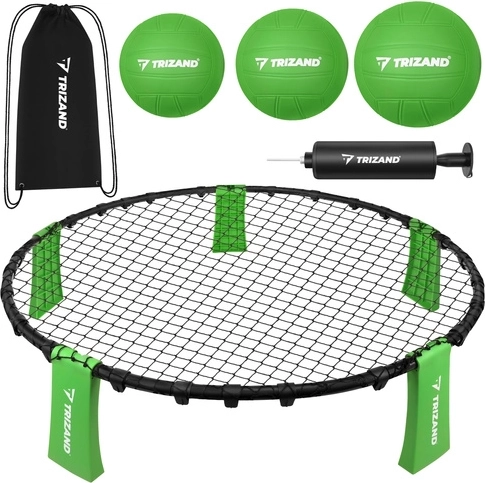 Trizand roundnet – mini volleyball set 90 cm with 3 balls and pump
