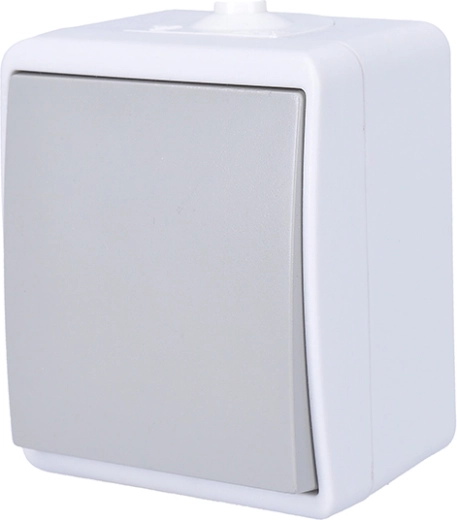 Solight single-pole moisture-resistant switch IP54 grey