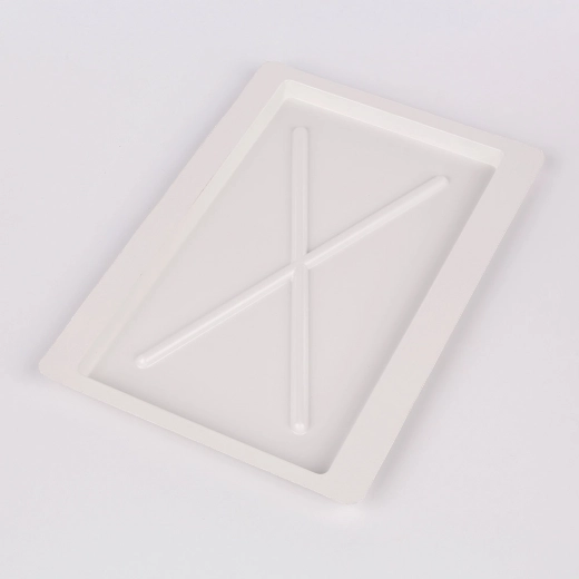 Metpol balta noteces paplāte divlīmeņu trauku notecinātājam 40 cm (35,5 × 23 cm)