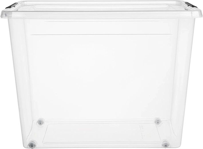 SimpleStore storage box with lid on wheels 80 L