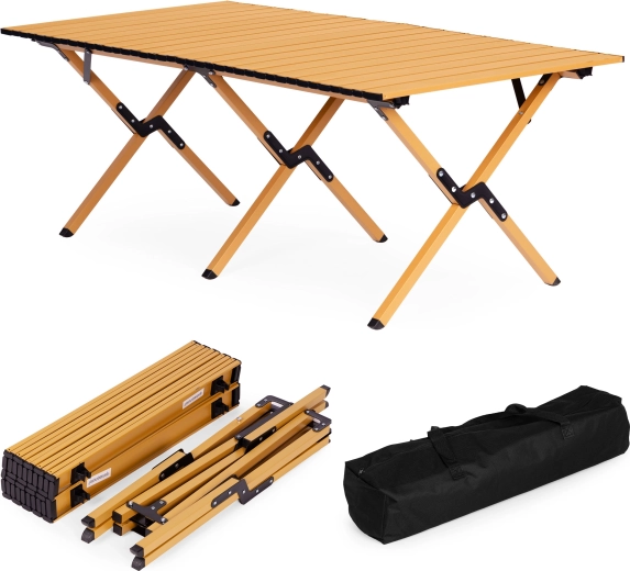 Salokāms kempinga galds 120 × 60 cm ar somu MultiGarden