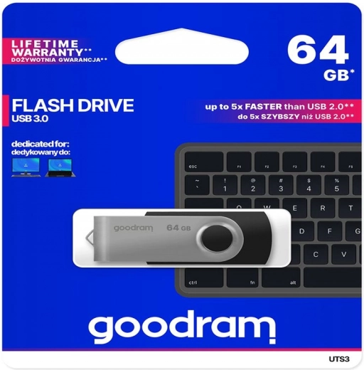 Pendrive GOODRAM Twister 64GB USB 3.0 Blue