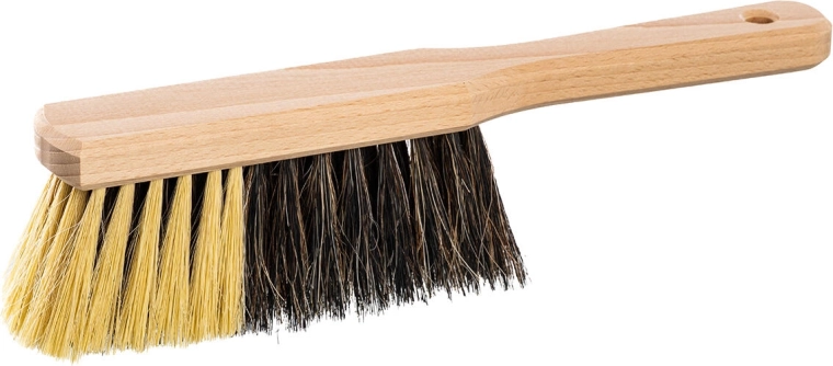 Unvarnished wooden hand brush, 4-row, 50/50 bristle blend