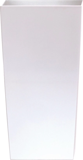 Urbi Square Matt White Flower Pot 12.6 × 12.6 × 20 cm