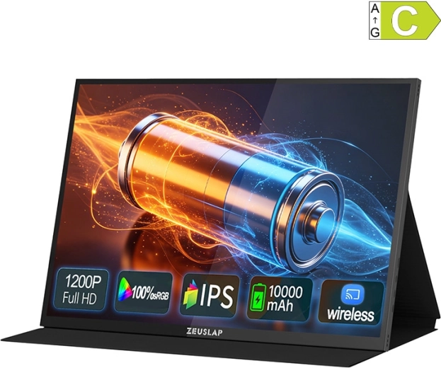 Portable touchscreen monitor ZEUSLAP P16BT 16" Full HD+