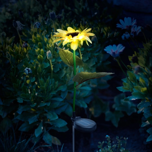 Solar LED Sunflower Garden Stake 75 cm
