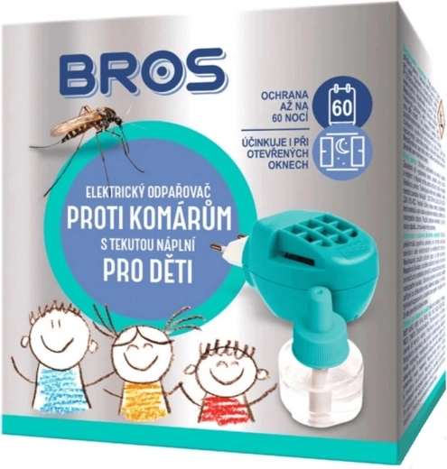 Bros elektriskais iztvaicētājs pret odiem ar šķidro uzpildi bērniem