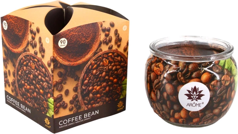 Aromātiskā svece stikla traukā Coffee Bean 90 g