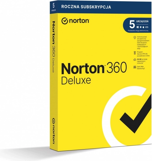 Norton 360 Deluxe - 50GB backup for 1 year for 5 devices