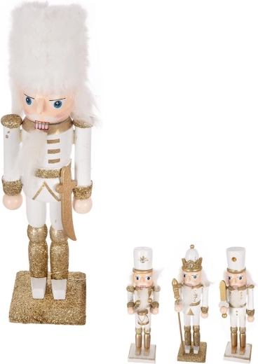 Pinewood Nutcracker White/Gold 18 cm (4 variants)