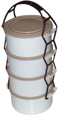 Ēdienu nesējs 4×1,5 l no plastmasas