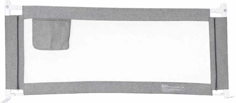 Gultas aizsargbarjera 140 cm pelēka