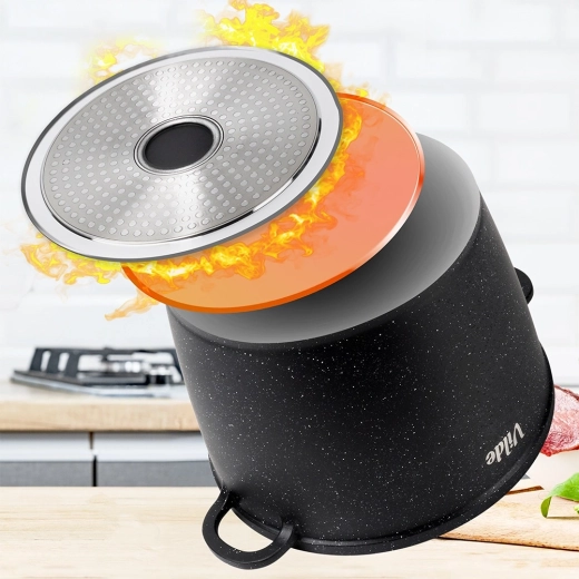 Vienmērīga uzsilde un saderība ar indukciju