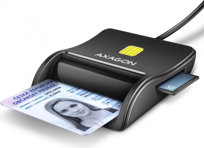 Karšu lasītājs Axagon CRE-SM3SD USB ar SD/microSD/SIM atbalstu