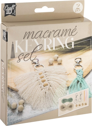 Macramé Creative Kit – 2 Keychain Charms