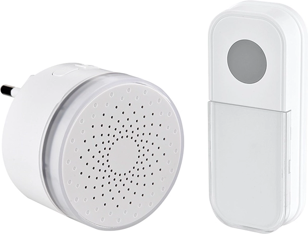 Solight wireless mini plug-in doorbell 180 m white with learning code