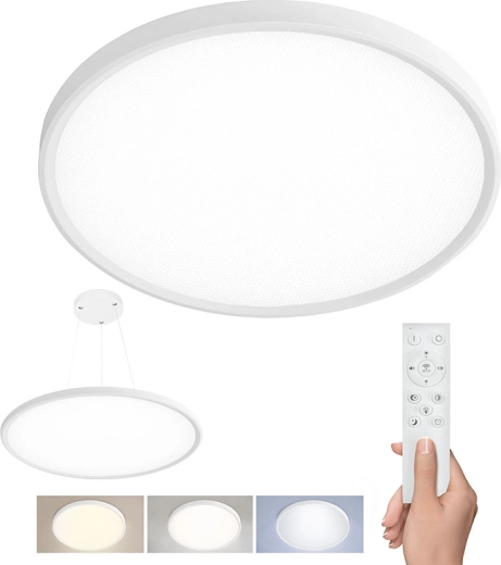 Solight LED griestu gaismeklis Estela White ar tālvadību 50 W, 60 cm, UGR<19