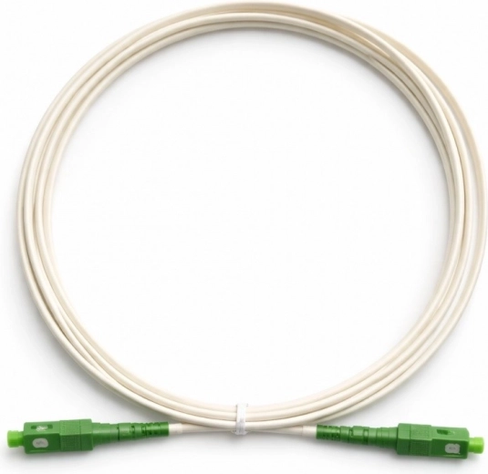 Optiskais patchcord SC–SC APC 3 m balts
