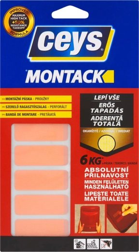 Mounting adhesive strips MONTACK EXPRESS 48 × 18 mm, 10 pcs