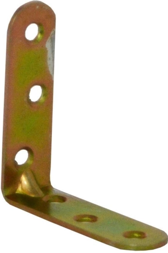 Montāžas stūris ar reljefu 60 × 18 × 2 mm, dzeltenais cinks (15 gab.)