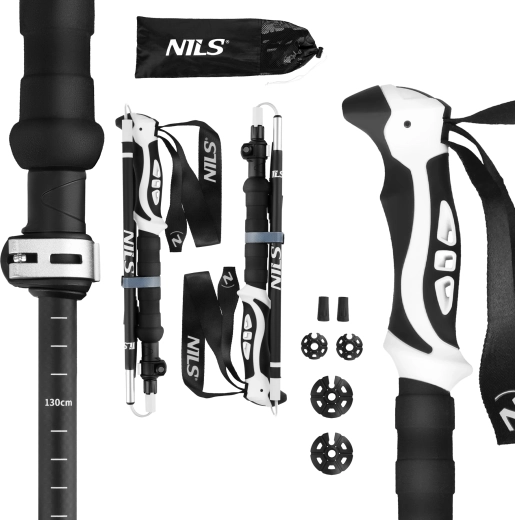 Folding trekking poles NILS TK8603 made of 7075 aluminum
