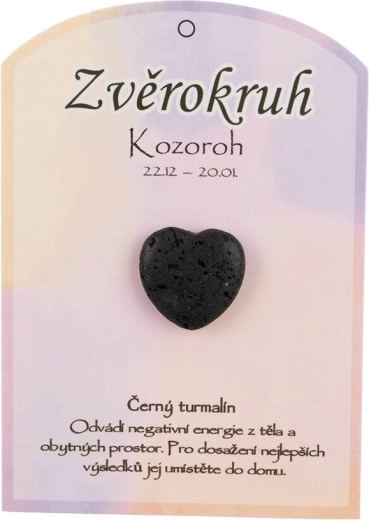 Melnais turmalīns (šorls) – pulēta sirds, talismans Mežāža zīmei
