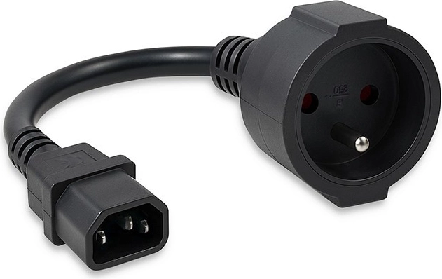 Adapteris IEC 320 C14 uz franču kontaktligzdu, 0,15 m