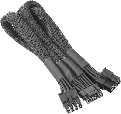 PCIe Gen5 barošanas kabeļa adapteris 2x 8pin uz 12+4pin 12VHPWR, 600 mm