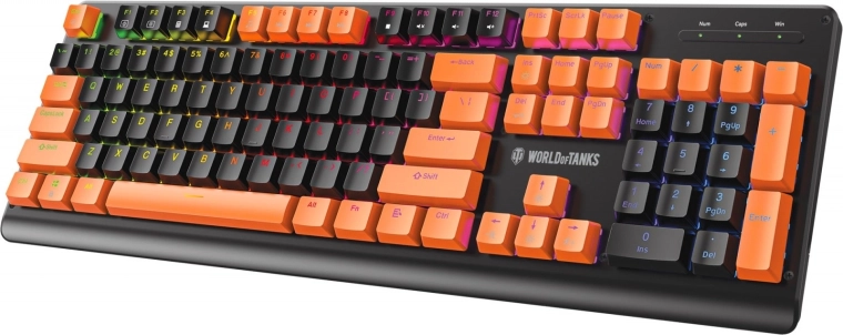 Mehāniskā spēļu tastatūra DESTROYER WT300 RGB – ierobežotā World of Tanks sērija