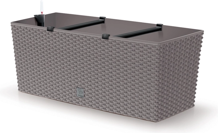 Pašlaistāms rotangpalmas stila puķu kastes pods 50 cm, moka