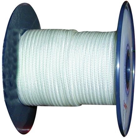 Braided polyamide rope without core 3 mm, white, 200 m