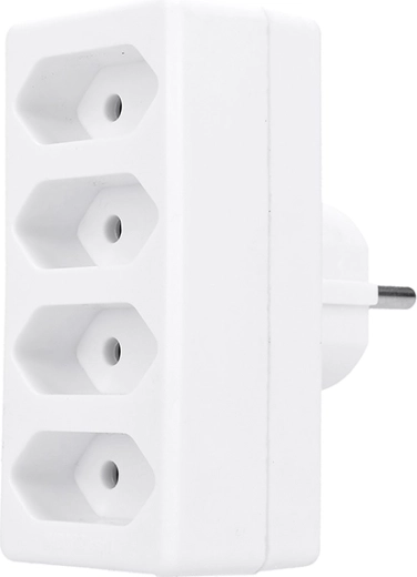 Solight plug-in socket splitter 4× type C (Euro), white - 1 piece