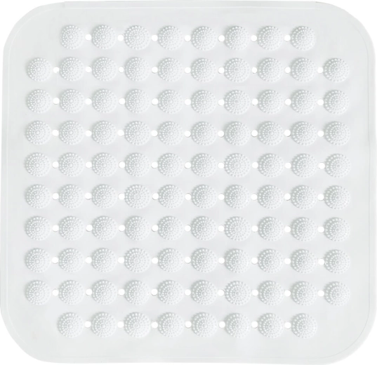 Neslīdošs dušas paklājiņš no PVC 43,5 × 43,5 cm