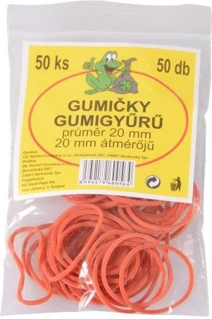 Kancelejas gumijas 20 mm, iepakojumā 50 gab.