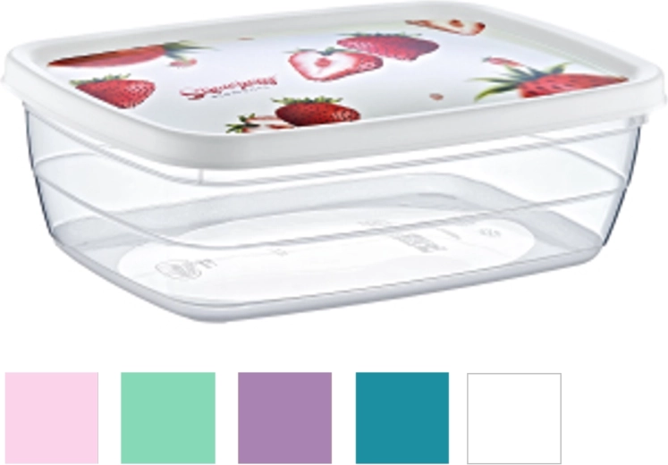 Taisnstūra pārtikas kārba Deco Trend 1,2 l