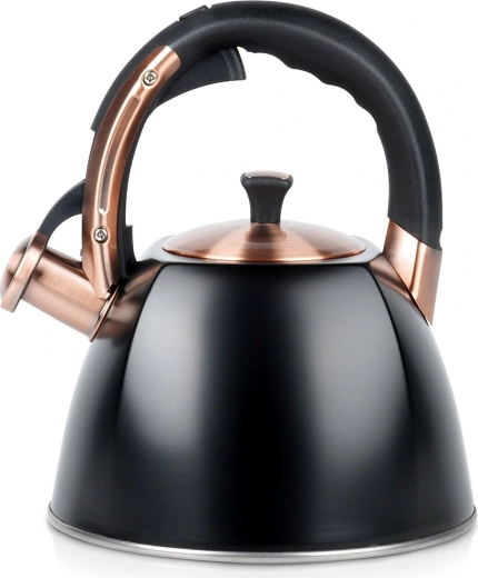 Vilde Black Stainless Steel Whistling Kettle 2.8 L