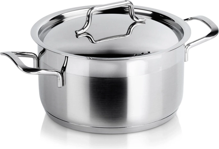 Nerūsējošā tērauda katls ar vāku ANETT 18 cm, 2,3 l