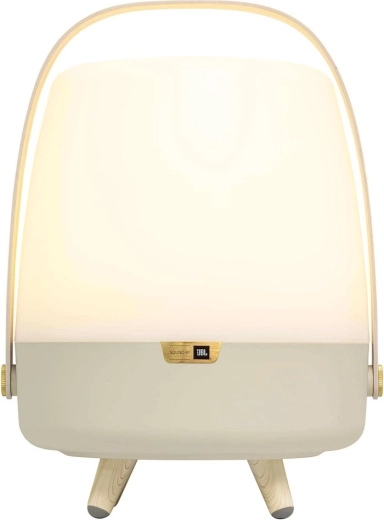 Portable Kooduu lite-up play lamp with JBL speaker, beige