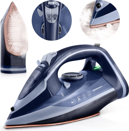 Steam Iron 3000 W with Ceramic Soleplate BERDSEN