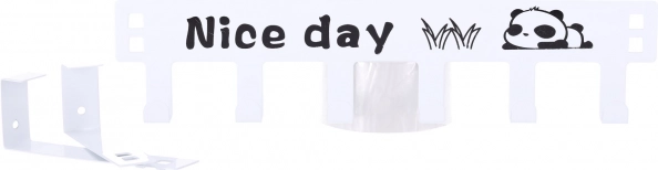 Metal door hook, 6 hooks - Nice Day - white