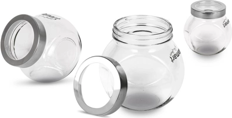 Practical set of three jars