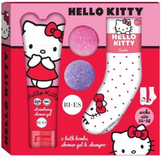 Hello Kitty gift set for bath and shower with shampoo and socks
