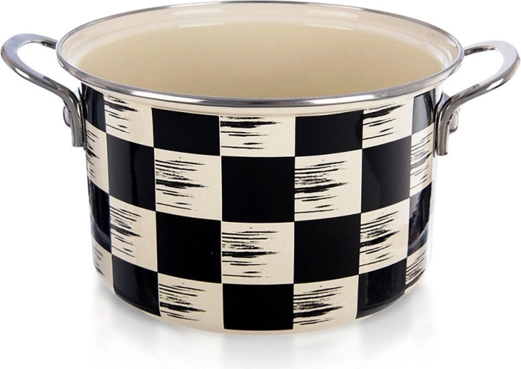 Enamelled Pot Checkerboard 20 cm, 3 L