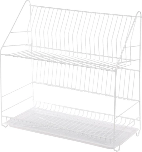 Divlīmeņu trauku žāvētājs 50 cm baltā krāsā