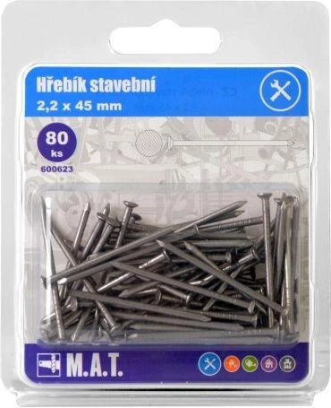 Celtniecības naglas 45 × 2,2 mm, 80 gab.
